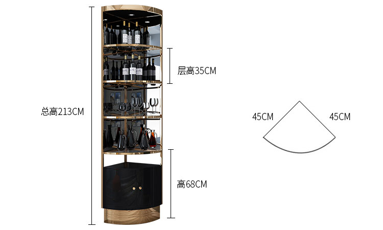 案例产品尺寸平面剖析图